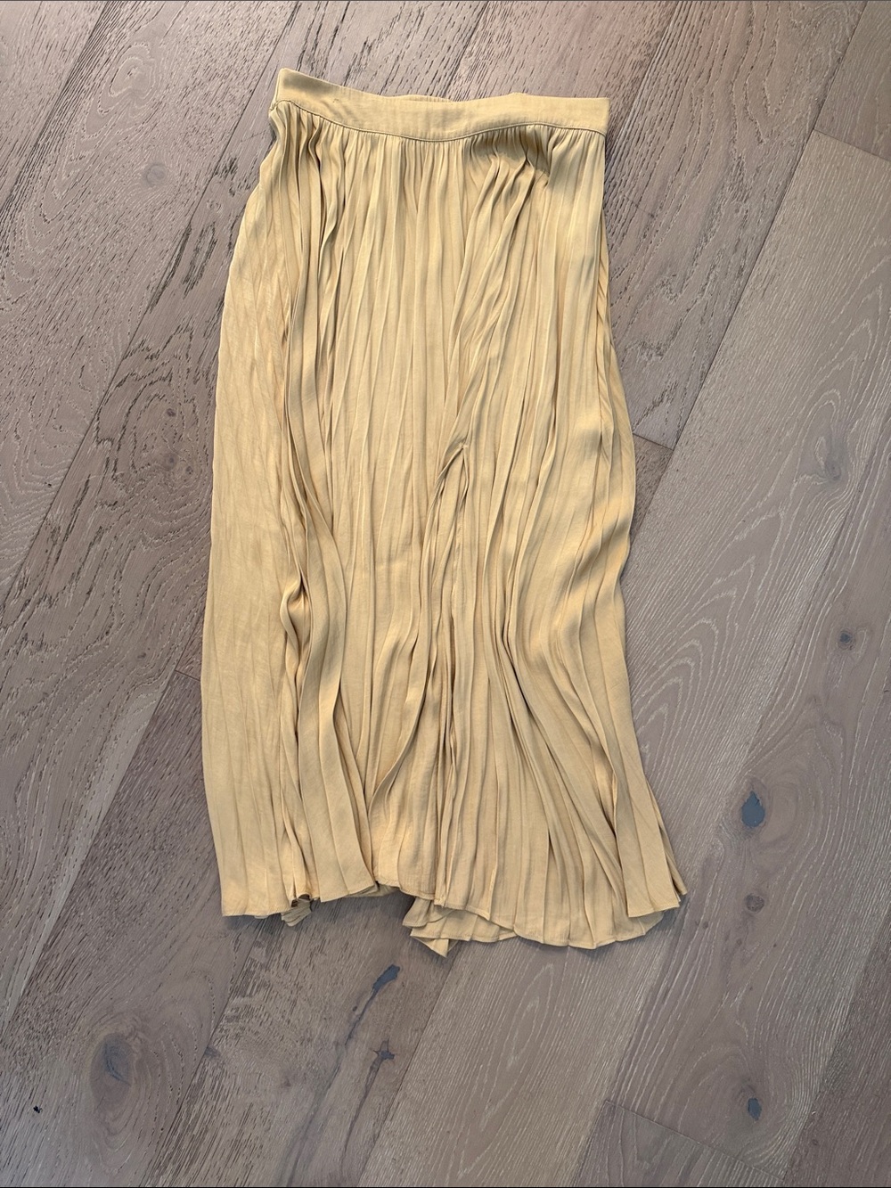 Joie Pleated Midi Skirt in Light Yellow